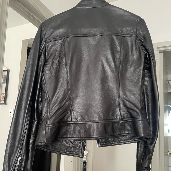 Dolce and Gabbana black leather jacket